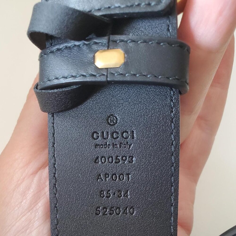 Gucci leather belt in black - Picture 3 of 4